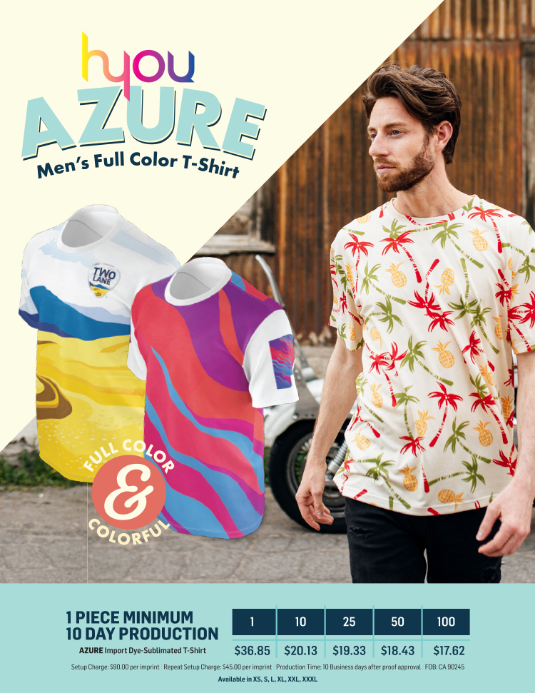 Azure Men's Full Color T-Shirt